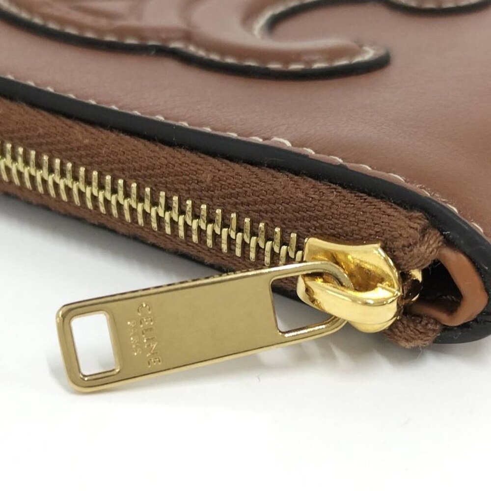 Celine Coin Case Triomphe Leather Brown - Picture 7 of 10